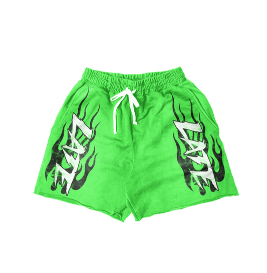 Still Came Late logo shorts “Green”