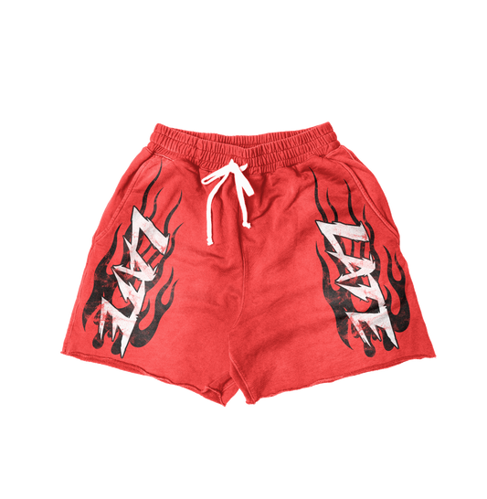 Still Came Late logo shorts “red”